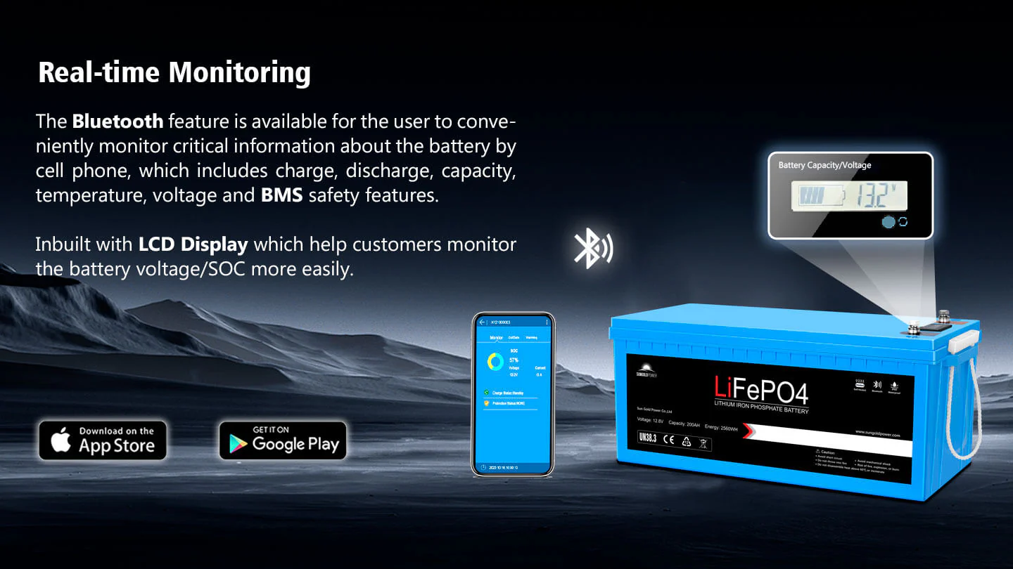 Deep Cycle Lithium Battery Bluetooth